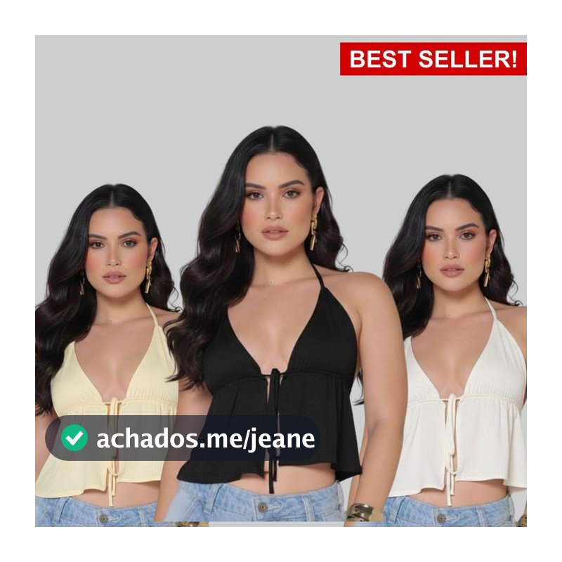 Cropped Feminino Estilosa Top Blusinha de Alcinha Batinha  Decote Amarração Regatinha Estilosa