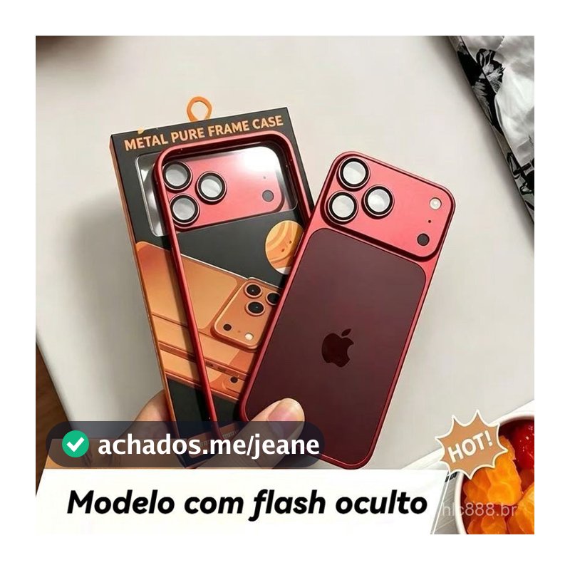 Faça com que o seu iPhone pareça um 18PM moldura metálica fosca para iPhone 16 15 14 13 12 ProMax flash oculto