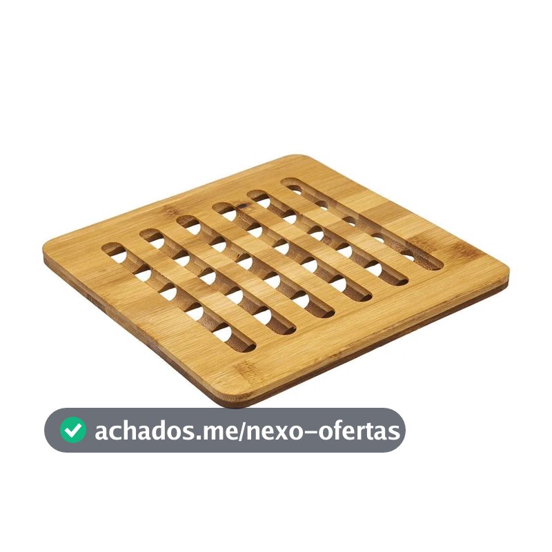 Descanso De Panela Bambu Quadrado 15cm