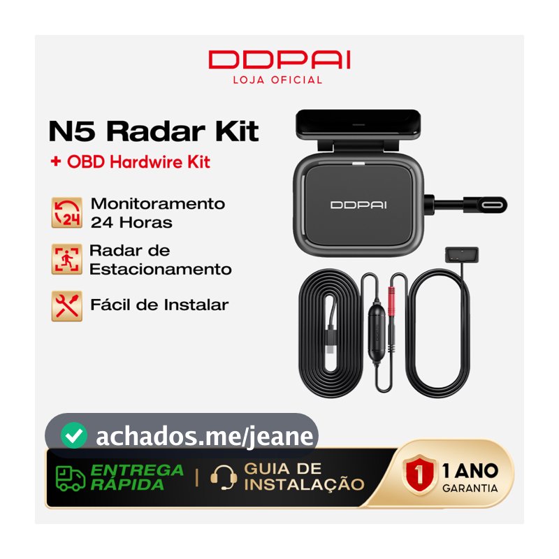 DDPAI N5 Dual Módulo de Radar OBD Kit Monitor 24H Estacionamento com Detecção Movimento AI