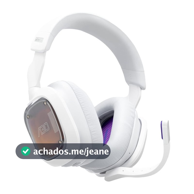 Headset Gamer Sem Fio Logitech G Astro A30, Drivers 40mm, Bluetooth, XB e PC, Branco - 939-001986