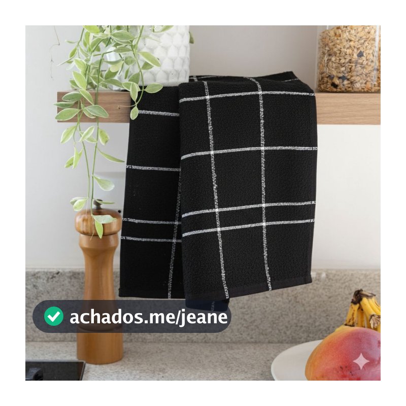 Kit 10 Panos de Prato Premium Felpudo Atoalhado 100% Algodão Xadrez Alta Absorção 45x65