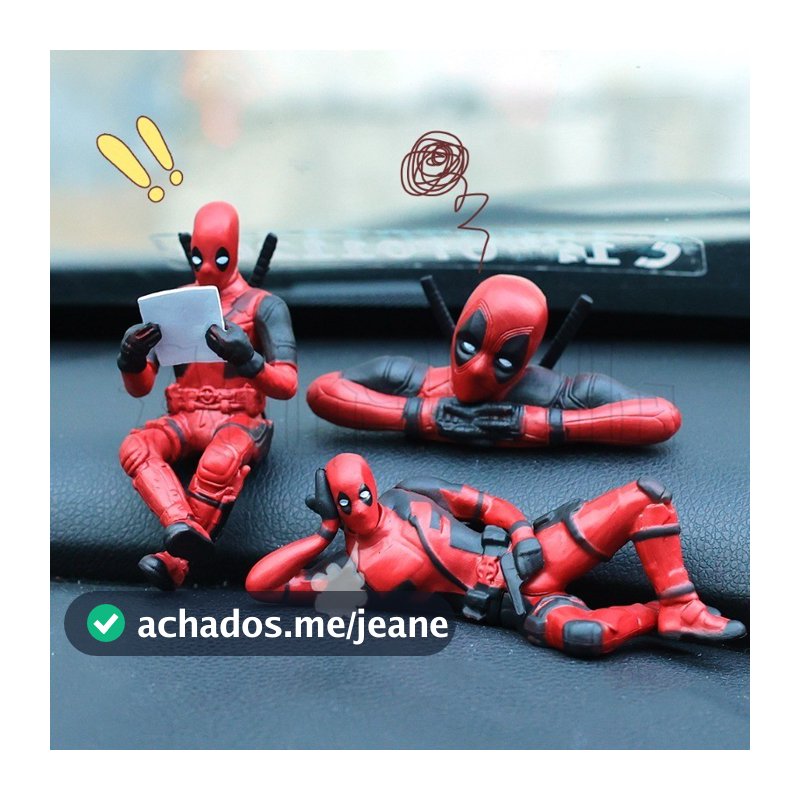 1/2 Unidades De Enfeites De Deadpool Para Automóveis-Ornamento De Console Central De Carros-Acessórios Interiores De Decoração De Carro Fofa De Desenho Animado-Modelo De Estatueta De PVC De Veículo Suprimentos Decorativos