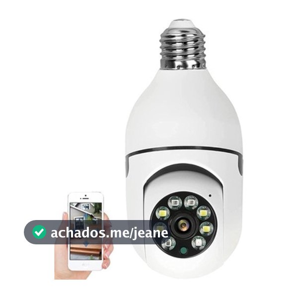 Câmera de segurança Wi-fi Smart Inteligente 360 lampada Yoosee Icsee 8177 - Bivolt