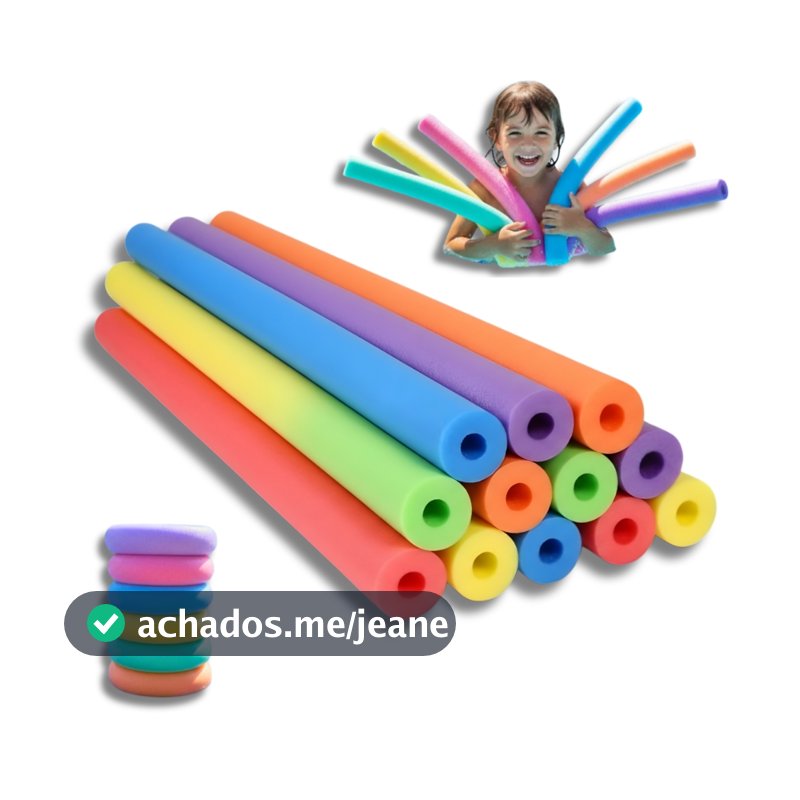 Boia Espaguete Macarrão Piscina Flutuador Natação Furo Resistente Versátil Praia Segurança