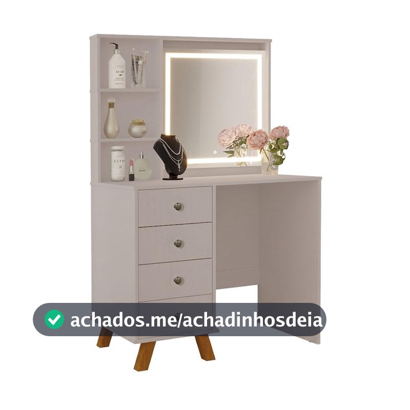 Penteadeira Camarim Zara Mani com Espelho Touch – Luapa Móveis