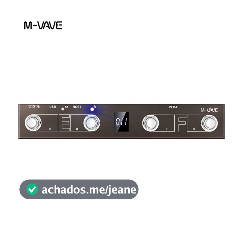 M-vave Chocolate Plus Programmable MIDI Controller 4 Buttons Footswitch Suporta controle de pé MIDI USB e função de host