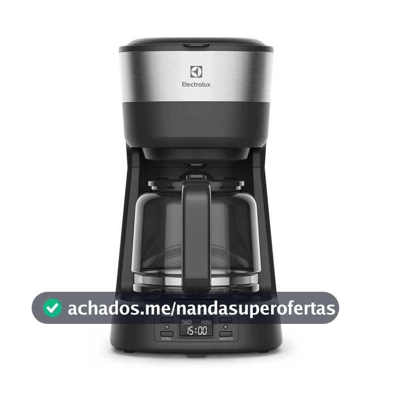Cafeteira Elétrica Electrolux 30 Xícaras Experience Programável com Timer Cor Inox Preta (ECM25)