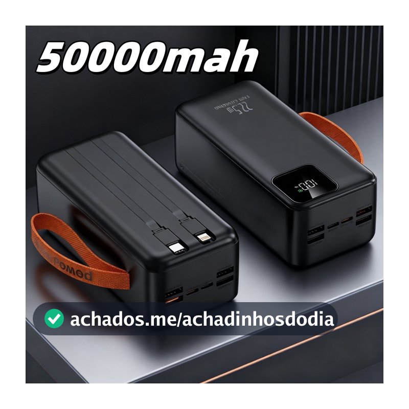 Carregador Portátil portátil grande 50000mah/30000/20000/10000mah Turbo 22,5W PD carregamento ultrarrápido TECNO