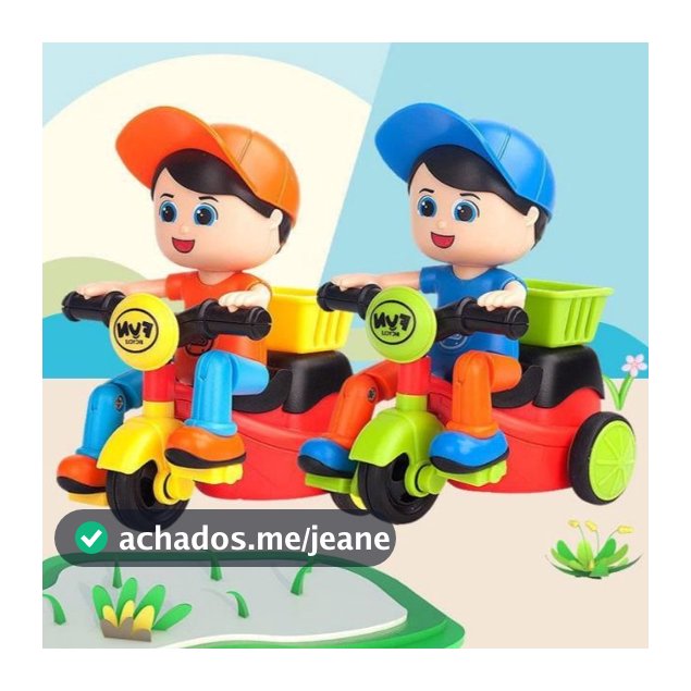 Brinquedo moto triciclo de fricção menino