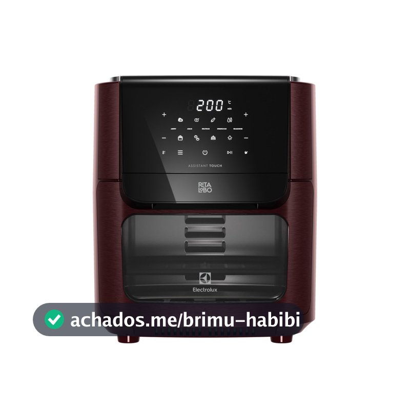 Air Fryer Oven Electrolux por Rita Lobo 12L Digital Vermelha Escura Experience 1700W (EAF86)