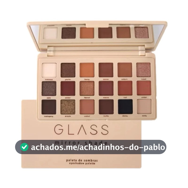 Paleta de Sombras Glass Mirror Shade 18 Cores Ruby Rose Make Completa Profissional Envio Full