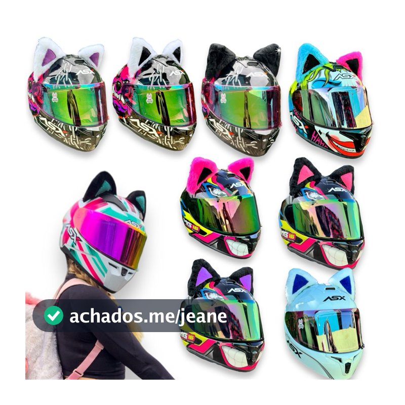 Orelhinhas de gatinho para capacete