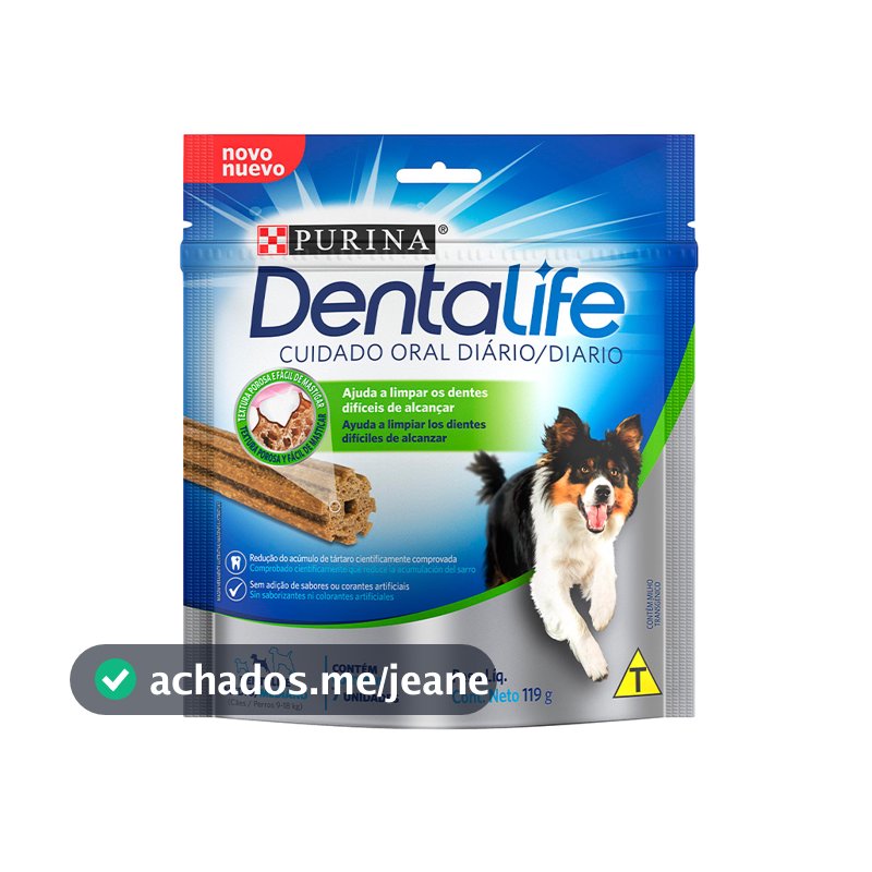 Purina DentaLife Petisco Cães Adultos Raças Médias - 119g