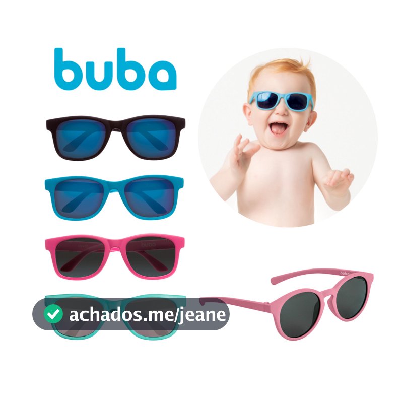 Óculos de Sol Infantil Armação Flexível Proteção UVA e UVB Buba