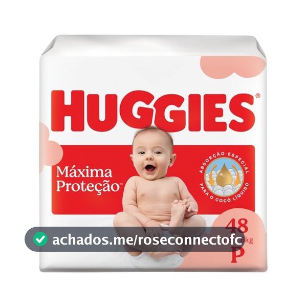 Huggies Fralda Descartável Máxima Proteção P - 48 Un