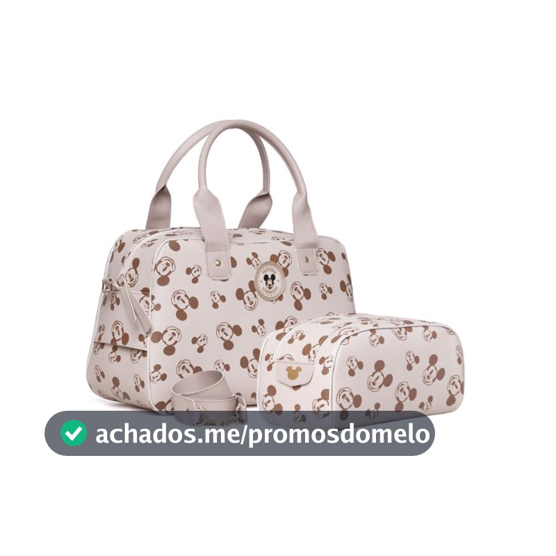 Kit Mala e Necessaire Feminina Masculina Infantil Maternidade Mickey Viagem Casual