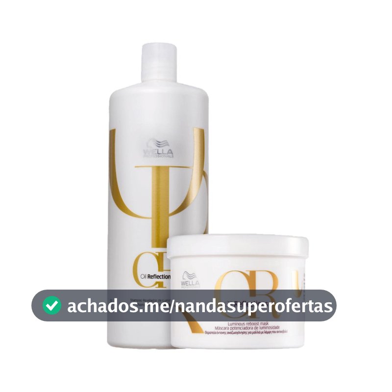 Kit Wella Oil Reflections Shampoo 1L e Máscara 500g
