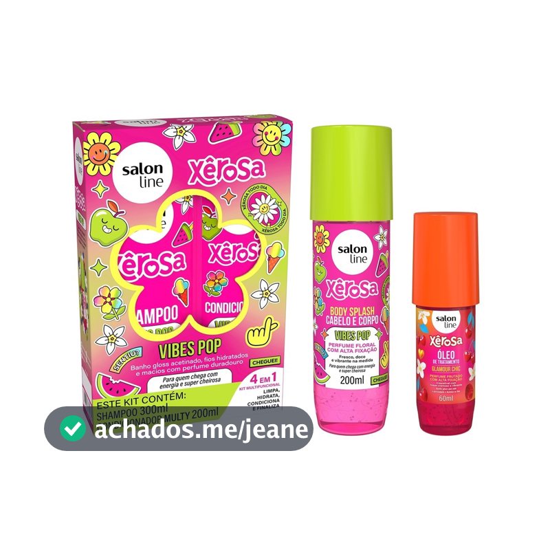 Kit Xêrosa Vibes Pop com Óleo Glamour Chic