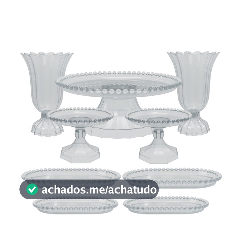 Kit Boleira 9 Peças Vasos Aniversário Festas Eventos Casamentos