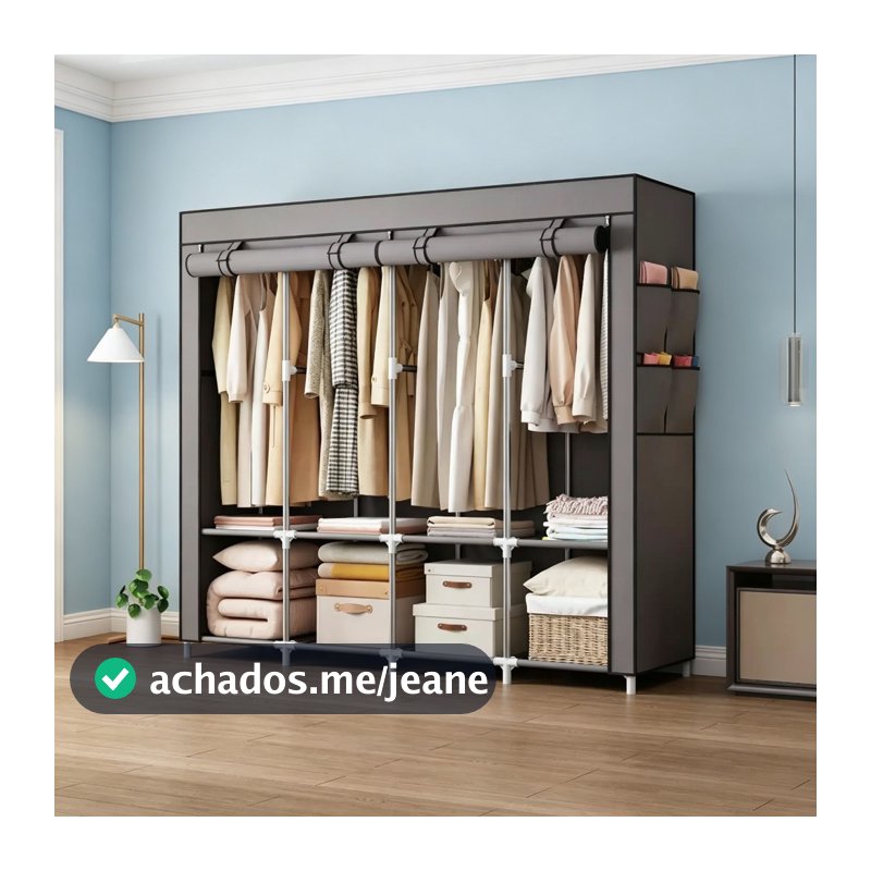 Guarda Roupa Dobrável Armário Organizador Multiuso Roupeiro Cabideiro Sapateira Cores disponíveis
