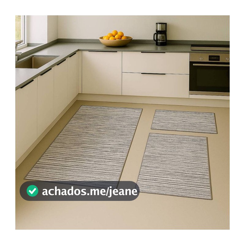 Kit de Tapetes para Cozinha Linha Nobreza Jacquard– Conforto e Elegância em Cada Passo