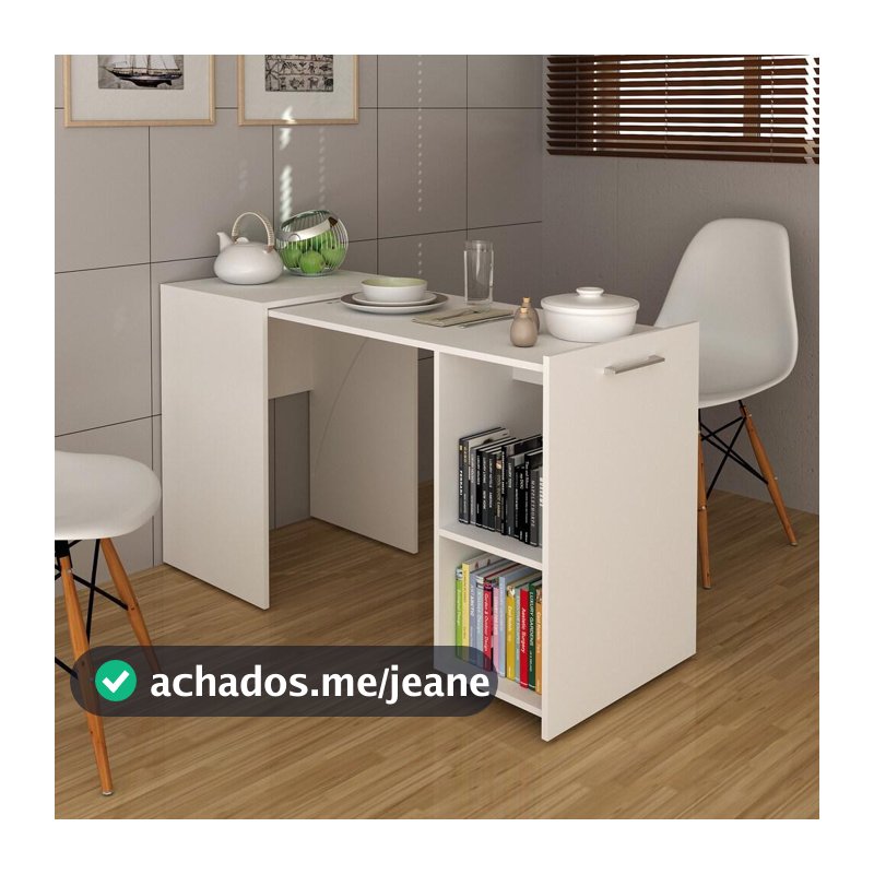 Escrivaninha Articulável compacta e multifuncional Multimóveis CR25065 Branca