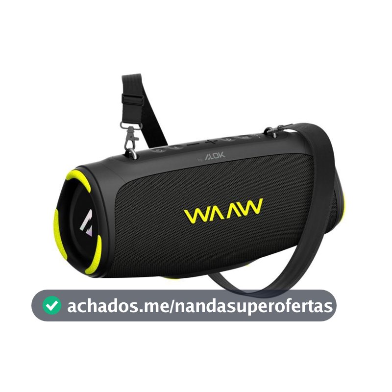 Caixa de Som Bluetooth WAAW Boom 110 40W RMS de Potência Á prova D’água Proteção IPX7 26 Horas