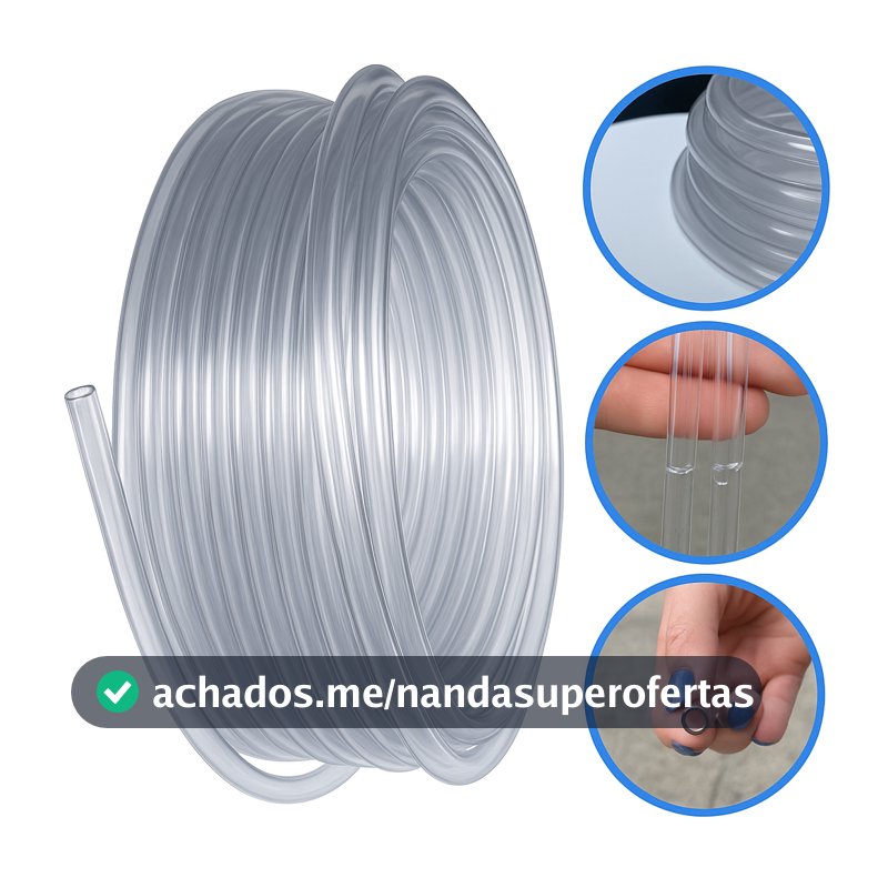 Mangueira Nivel Pedreiro Silicone 5/16 Transparente Alta Precisão Construção 2m 3m 5m 10m 20m