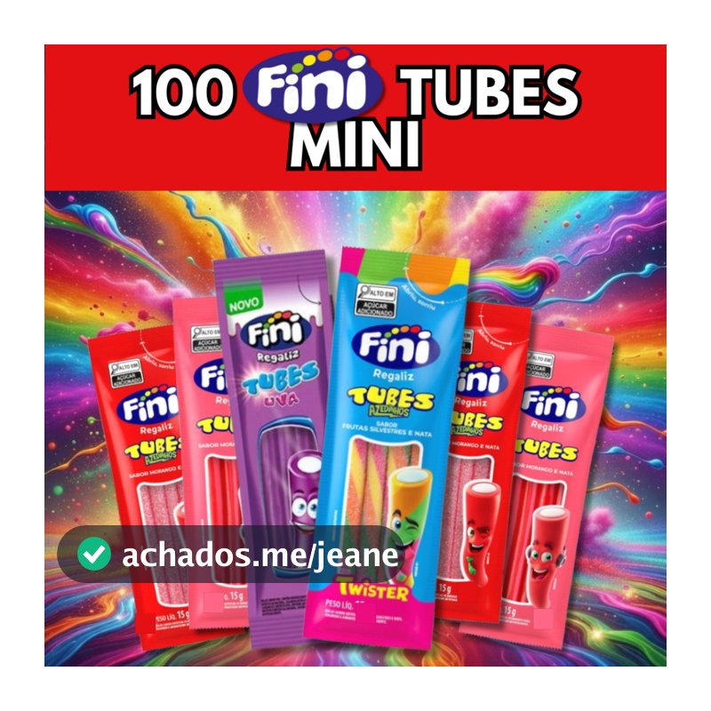 Fini Mix Mini C/100 Balas Tubes Regaliz 10G