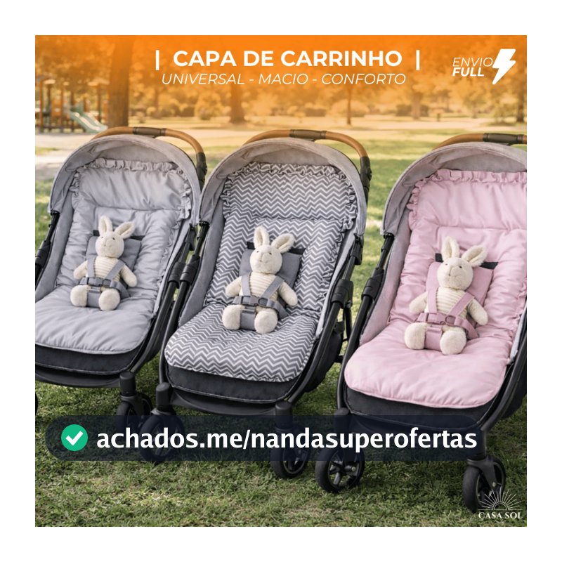 CAPA DE CARRINHO  | COLCHONETE DE CARRINHO  | PROTETOR PARA BEBÊ  | UNIVERSAL  |  CORES