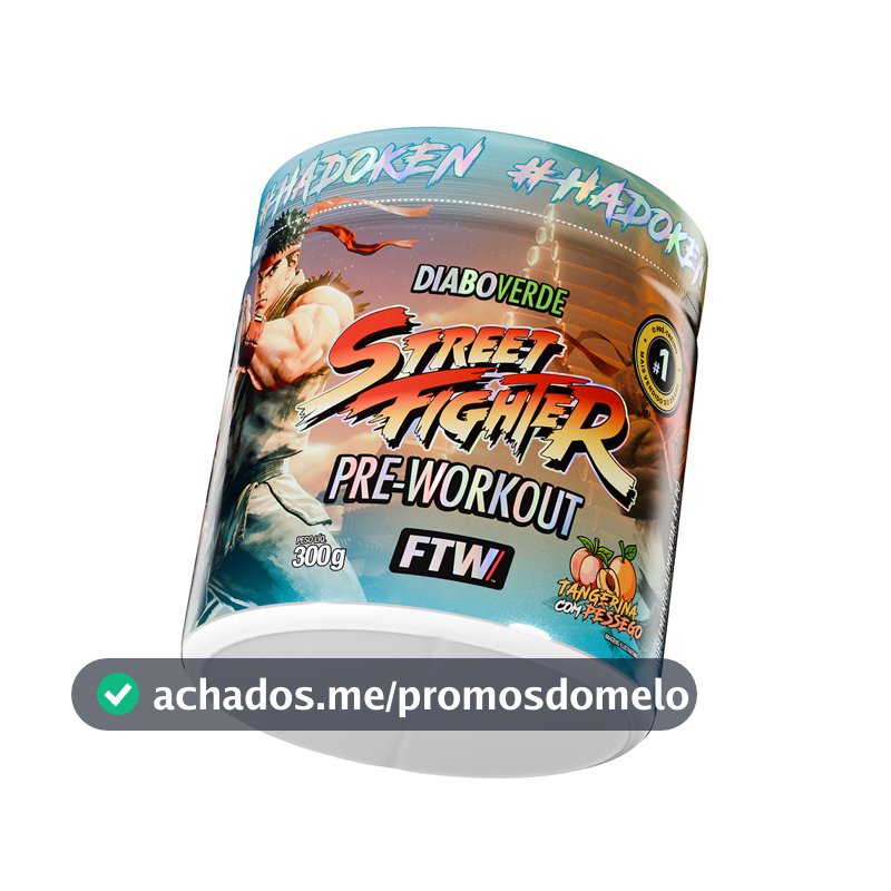 Pré Treino Street Fighter Diabo Verde Pote 300g - FTW