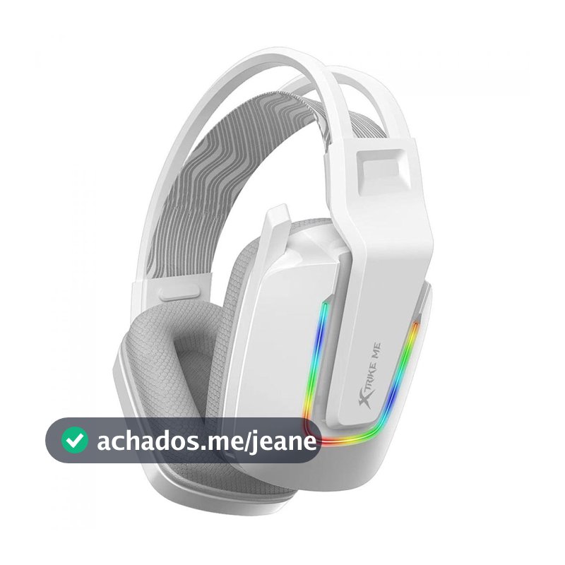 Headset Gamer Xtrike Me GH-712, RGB, Drivers de 50mm, USB + 3.5mm, Branco
