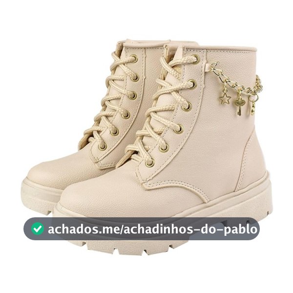 Bota Coturno Infantil Menina Estilo Bloguerinha Casual Passeio Dia a Dia