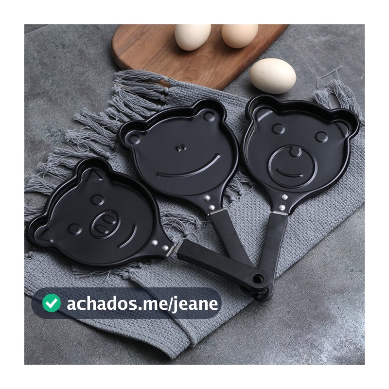 frigideira de desenhos animados de café da manhã fofa e antiaderente criativa