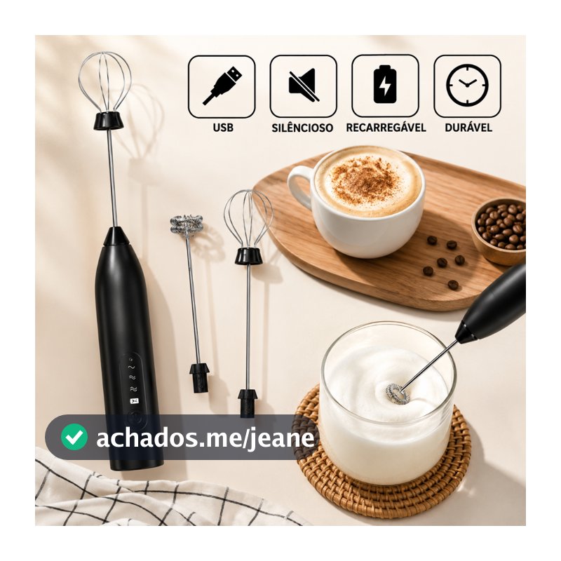 Mini Mixer Misturador Bebidas Ovos Portátil Elétrico Bateria 008