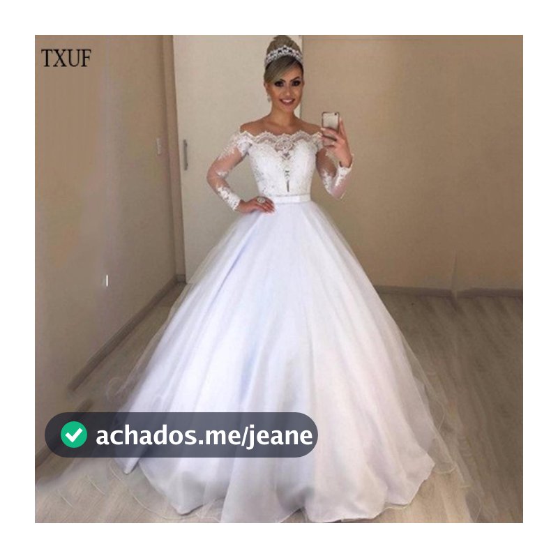 Elegante Renda Manga Longa Oferta De Ombro Noiva Coquetel De Noite WL42