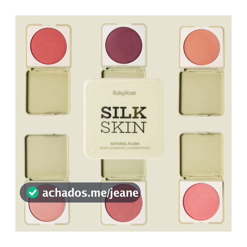 Blush Natural Flush Compacto Linha Silk Skin By Ruby Rose