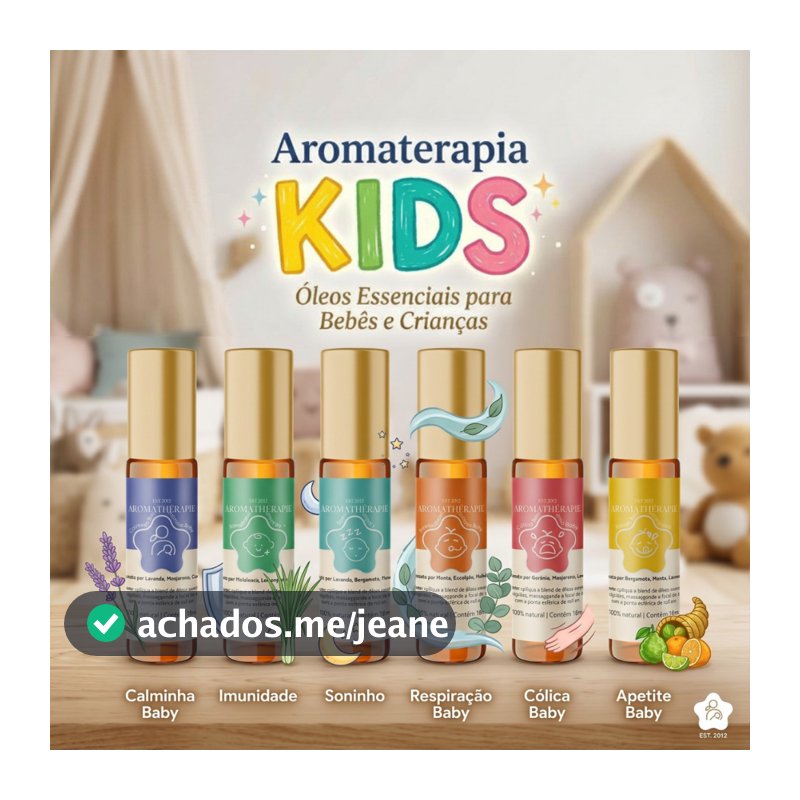 Aromaterapia Roll-On Natural Blend Óleos Essenciais Linha Baby Aromathérapie - Escolha o seu