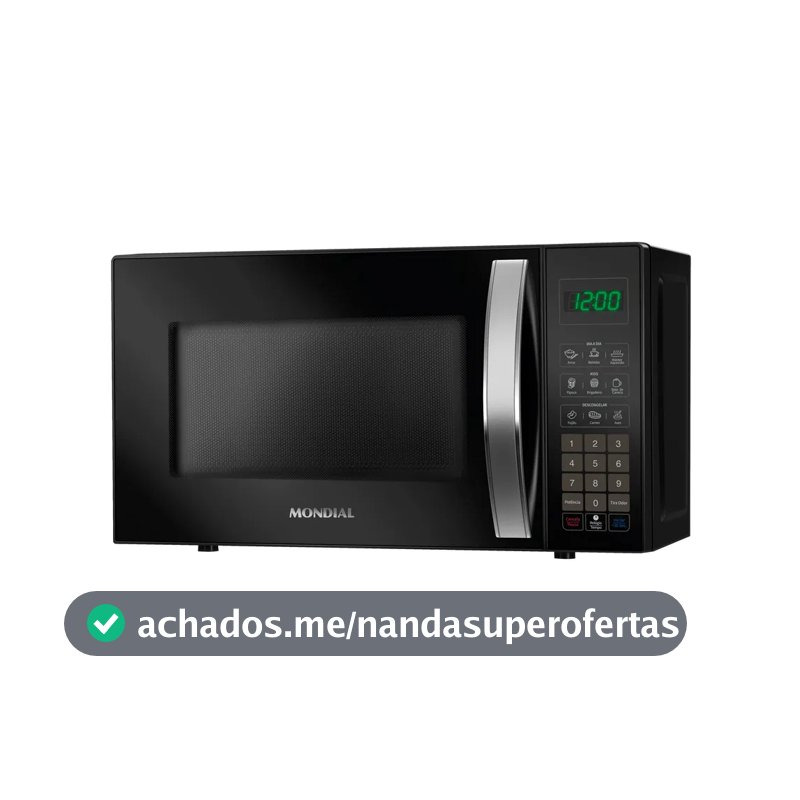 Micro-ondas Mondial Mo 01 21 B Potencia 1200w 60hz 21 Litros
