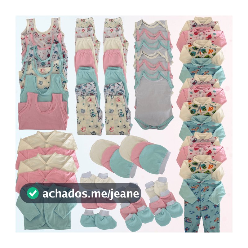 Kit Enxoval Bebê 22 Peças Menino Menina Unissex Maternidade 100% Algodão Body Mijão Touca Meia Luva Macacão Básico