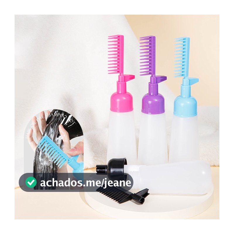 Pente Aplicador de Tinta e Oleo Capilar com Cores Sortidas de Penteador