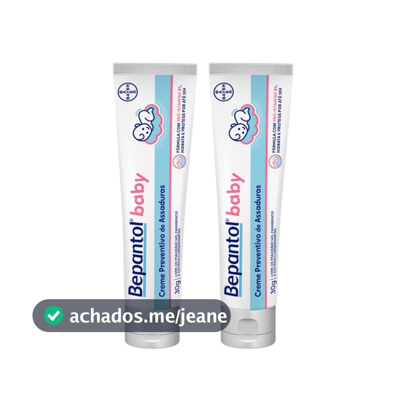 Kit com 2 Cremes Pomada de Assadura 30gr Cada - Bepantol