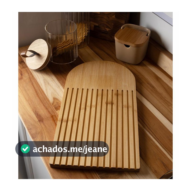 Tábua de Bambu Lavie 30cm Wolff para Corte Servir Queijos Frios Carnes Pães Petiscos Mesa Posta Cozinha Prática Elegante