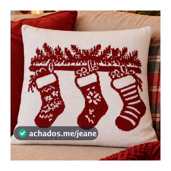 Capa Almofada Decoração Natal Trico Sala - 40101