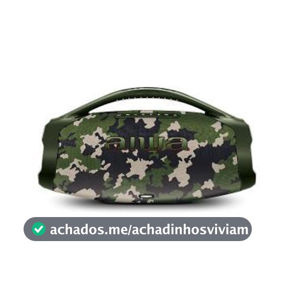 Caixa de Som Bluetooth AIWA Boombox BBS-01GR 200W Camuflado Verde Bivolt