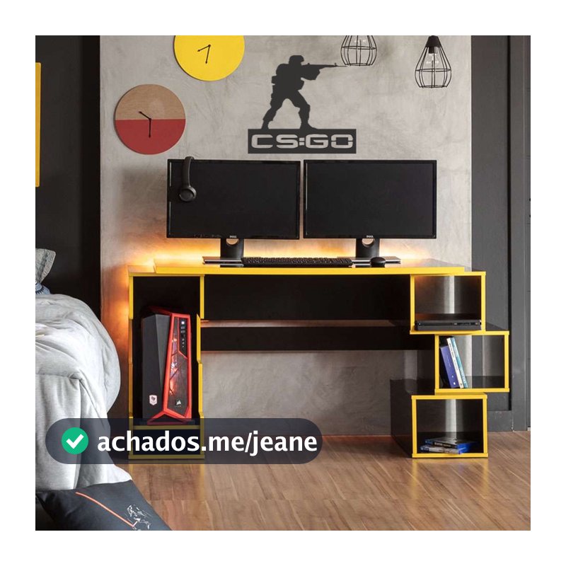 Quadro Decorativo CS GO Preto para parede  MDF 3mm