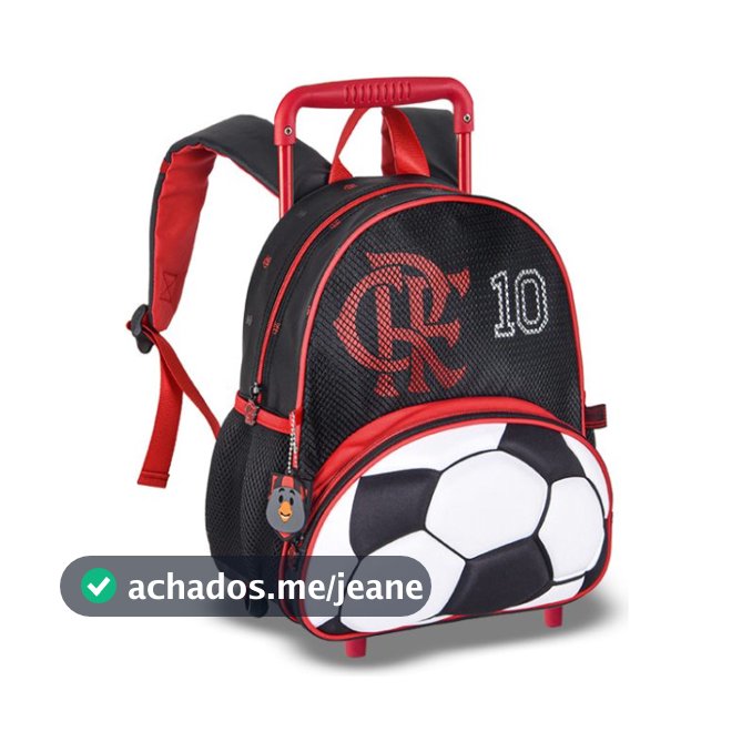 Mochila Infantil Flamengo Carrinho Clio Escolar