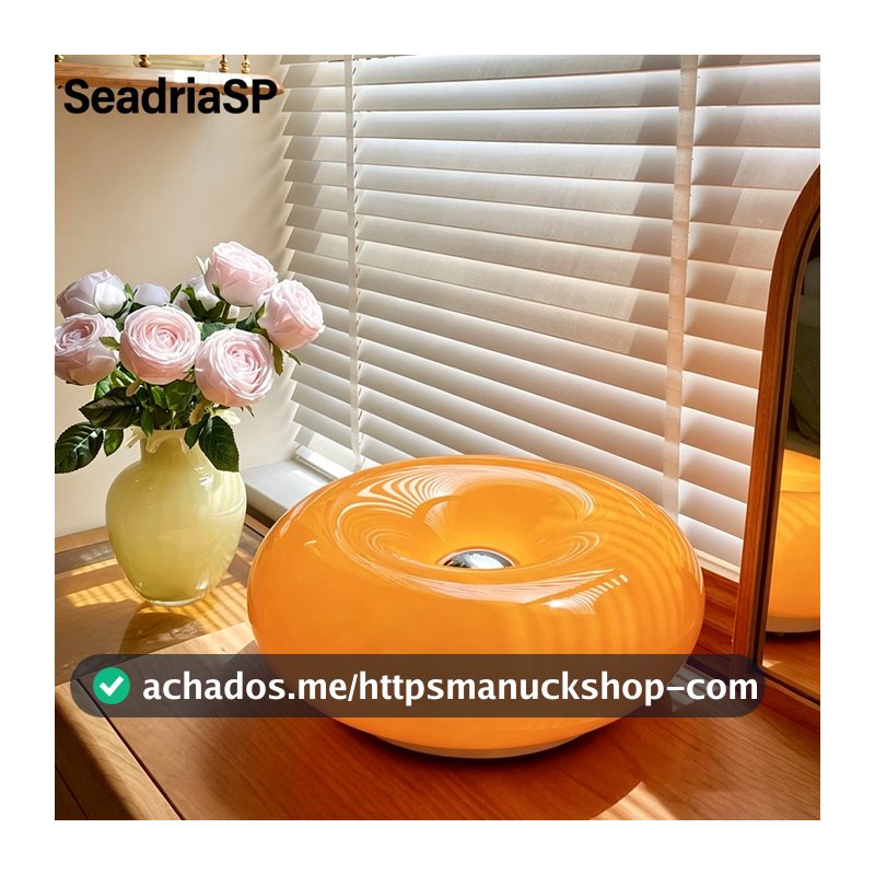 Lâmpada Donut Laranja Touch Dimerizável Luz Ambiente