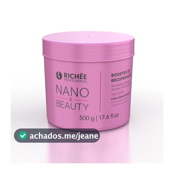 NanoBeauty BTX Booster Recuperação Termoativado Antifrizz 500g NanoBTX Repair Repositor de Massa Richée Professional